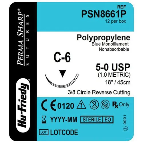 HU-FRIEDY POLYPRO HECHTZIJDE PSN8661P MET NAALD C6 45cm (12st)