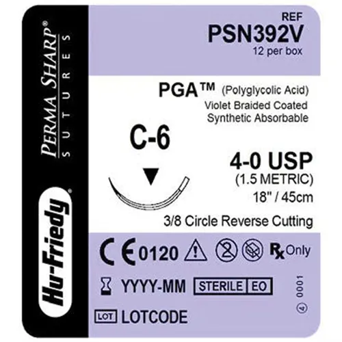 HU-FRIEDY HECHTZIJDE PGA 4-0 PSN392V MET NAALD C6 45cm (12st)