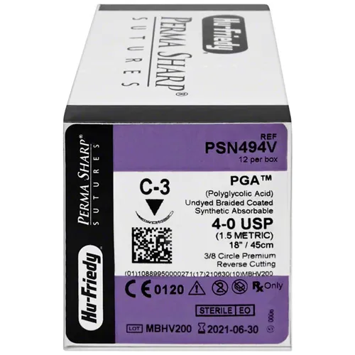 HU-FRIEDY HECHTZIJDE PGA 4-0 PSN494V MET NAALD C3 45cm (12st)