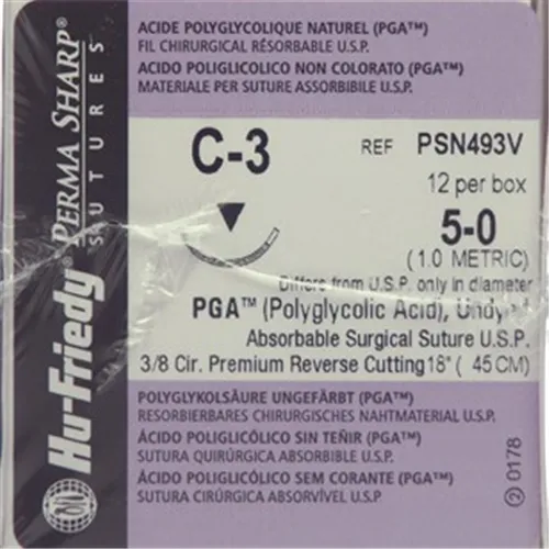 HU-FRIEDY HECHTZIJDE PGA 5-0 PSN493V MET NAALD C3 45cm (12st)