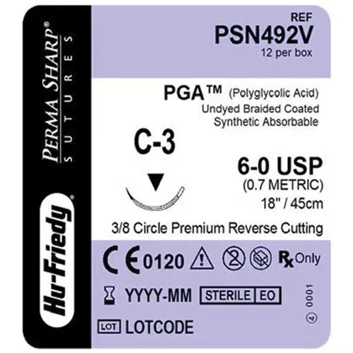 HU-FRIEDY HECHTZIJDE PGA 6-0 PSN492V MET NAALD C3 45cm (12st)