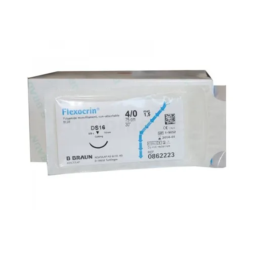 B. BRAUN FLEXOCRIN HECHTMATERIAAL 4-0 MET NAALD DS16 75cm (36st)