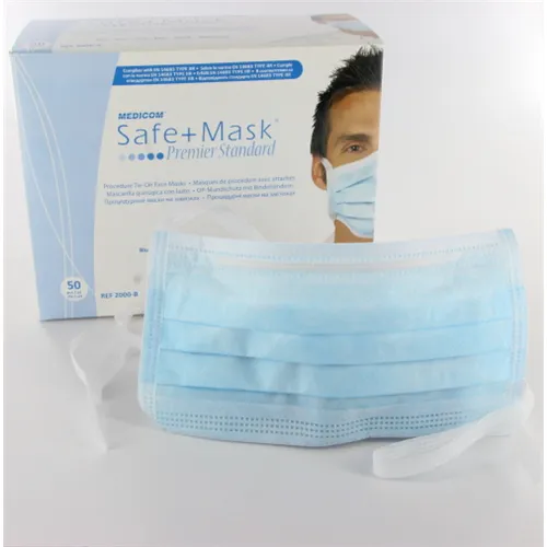 MEDICOM MONDMASKERS SAFE+MASK PREMIER MET KOORD BLAUW (50st)