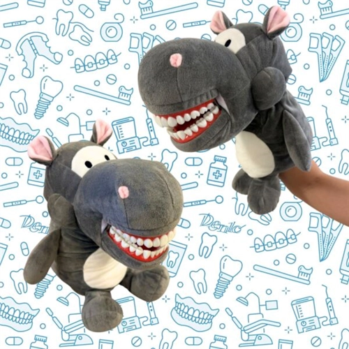 DENLO HANDPOP HIPPO (25cm) PER STUK