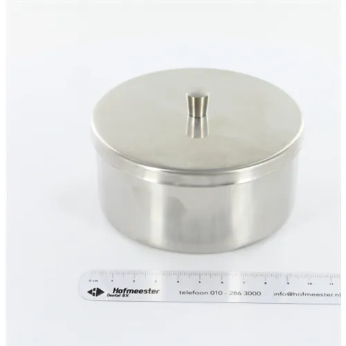 SKANSTAAL WATTENROLLEN HOUDER RVS MET DEKSEL (10x5cm)