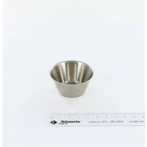 SKANSTAAL RVS AFVALBAKJE 5x2,5cm 30cc MET RINGEN