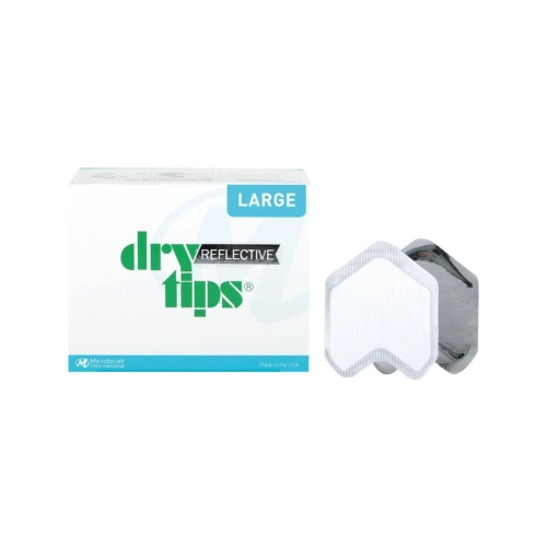 MICROBRUSH DRYTIPS® REFLECTIVE GROOT ZILVER (50st)