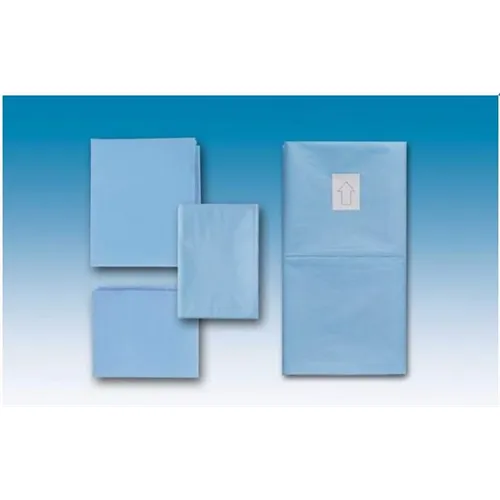 OMNIA AFDEKDOEK 50x50cm BLAUW STERIEL WATERAFSTOTEND (150st)