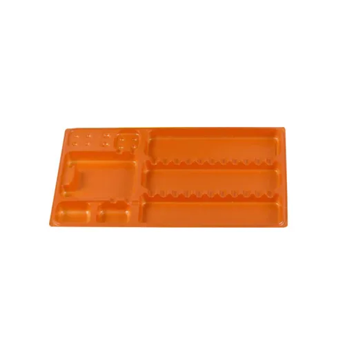 FHS INSTRUMENTEN TRAYS 28x18cm ORANJE (400st)
