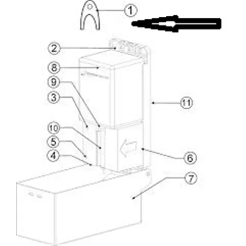 INFRATRONIC SOLUTIONS RESERVE SLEUTEL PLASTIC VOOR IT-1000 AW/AE DISPENSER