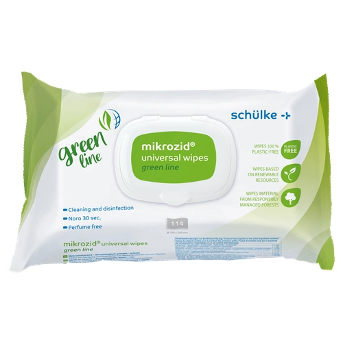 SCHULKE&MAYR MIKROZID UNIVERSAL WIPES GREEN LINE 18x20cm (114st)