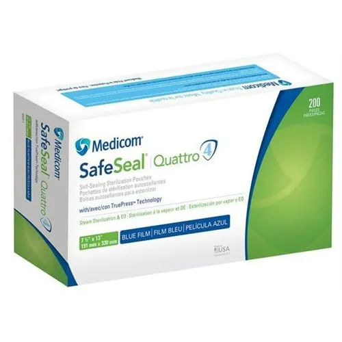 MEDICOM SAFE-SEAL QUATTRO STERILISATIE ZAKJES 191x330mm (200st) ref 88030