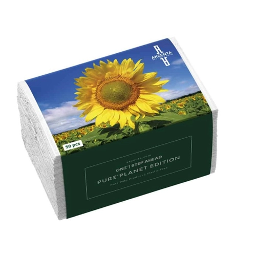 AKZENTA ONE-PURE PLANET PATIËNTENSERVETTEN WIT 33x45cm (10x50st)