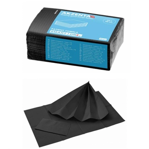 AKZENTA SMART ONE PATIËNTENSERVETTEN 2-LAAGS ZWART 33x45cm (10x50st)