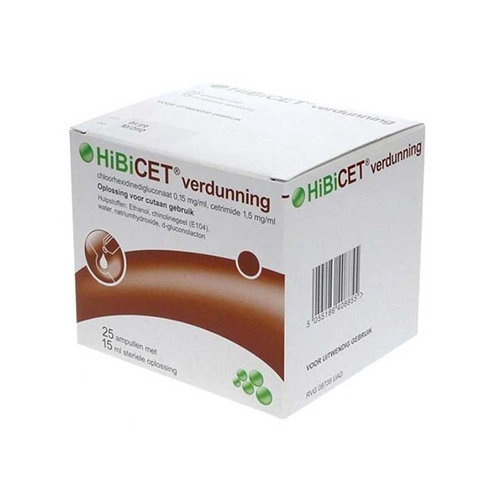 MÖLNLYCKE HiBiCET VERDUNNING HUIDDESINFECTIE (25x15ml)