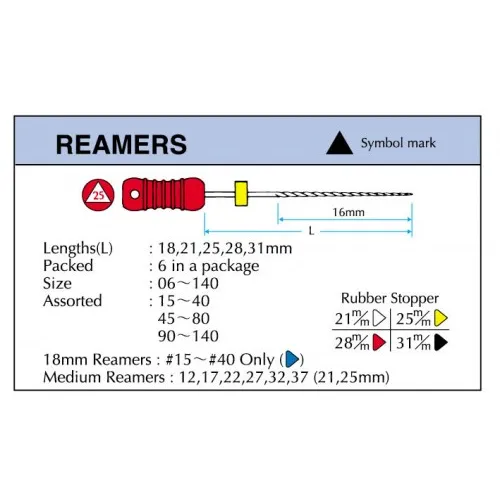 MANI REAMERS 31mm ASSORTED NR.15-40 (6st)