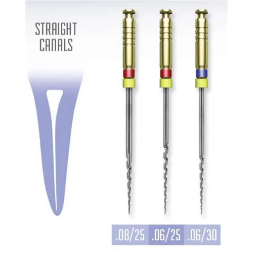 MANI SILK FILES 25mm SIMPLE PACK STRAIGHT CANALS (.08/25,.06/25,.06/30)