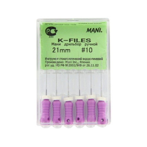 MANI K-FILES 21mm NR.10 PAARS (6st)
