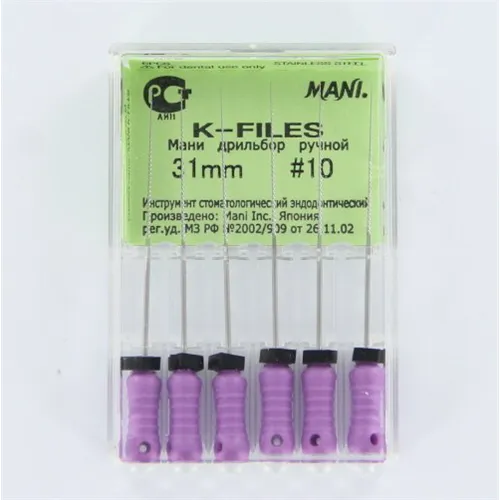 MANI K-FILES 31mm NR.10 PAARS (6st)