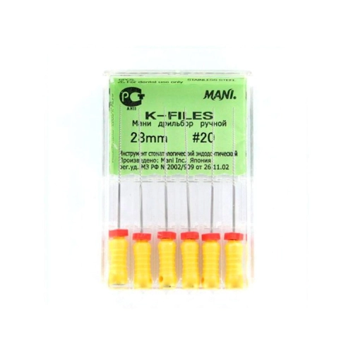 MANI K-FILES 28mm NR.20 GEEL (6st)