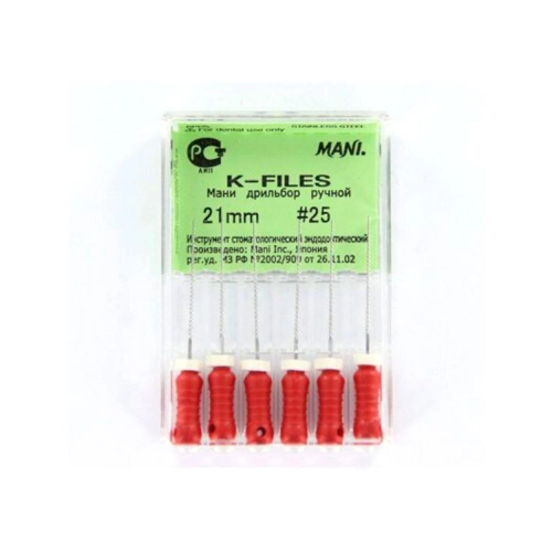 MANI K-FILES 21mm NR.25 ROOD (6st)