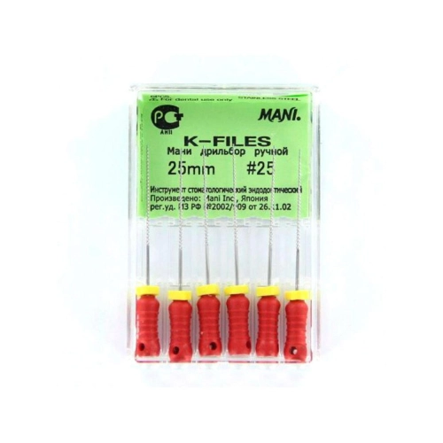 MANI K-FILES 25mm NR.25 ROOD (6st)