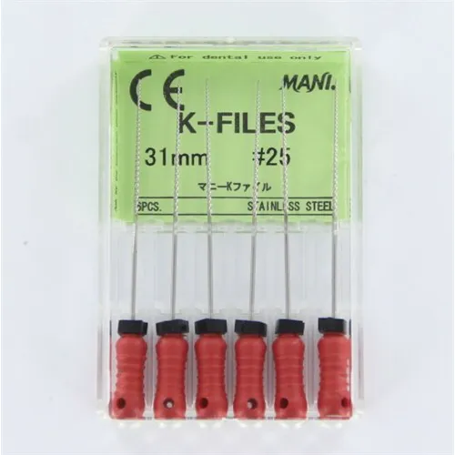 MANI K-FILES 31mm NR.25 ROOD (6st)
