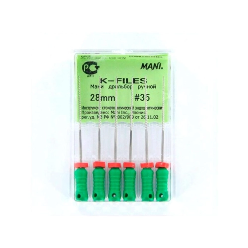 MANI K-FILES 28mm NR.35 GROEN (6st)