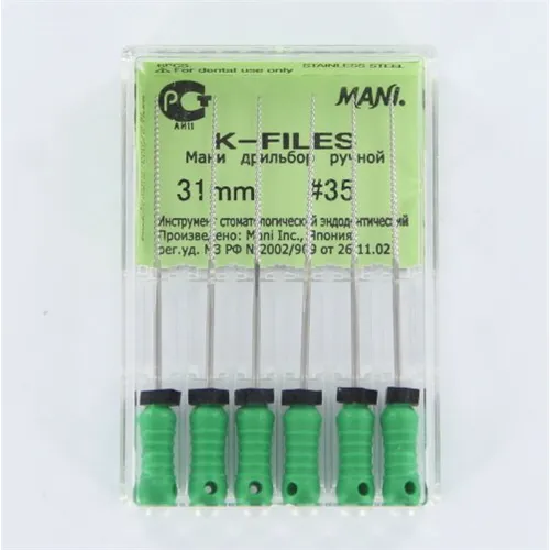 MANI K-FILES 31mm NR.35 GROEN (6st)