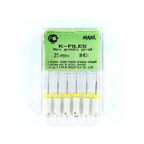 MANI K-FILES 25mm NR.45 WIT (6st)