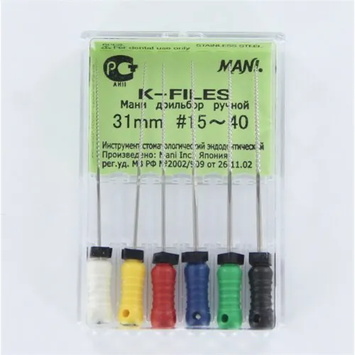 MANI K-FILES 31mm ASSORTED NR.15-40 (6st)
