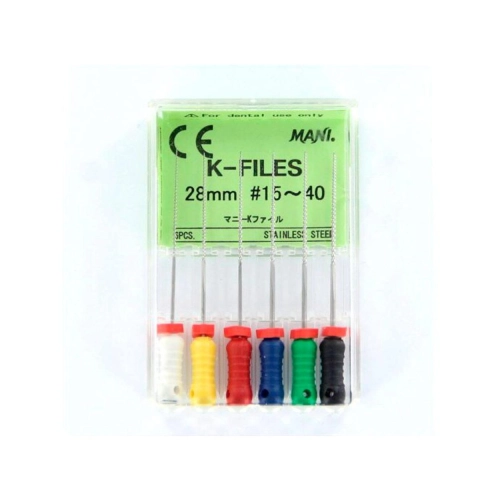 MANI K-FILES 28mm ASSORTED NR.15-40 (6st)