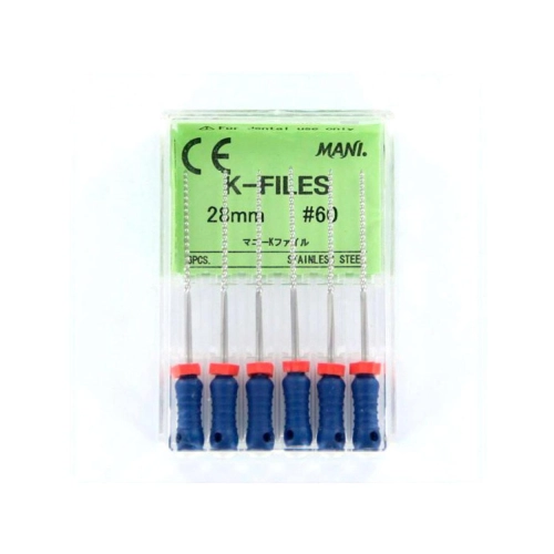 MANI K-FILES 28mm NR.60 BLAUW (6st)