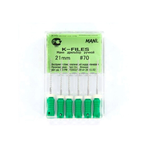 MANI K-FILES 21mm NR.70 GROEN (6st)