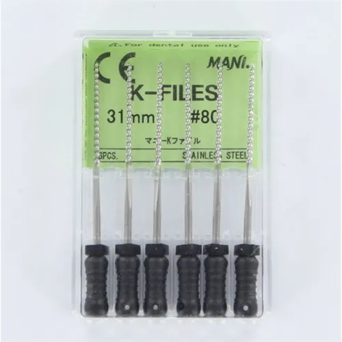 MANI K-FILES 31mm NR.80 ZWART (6st)