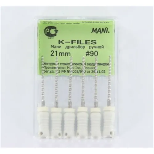 MANI K-FILES 21mm NR.90 WIT (6st)