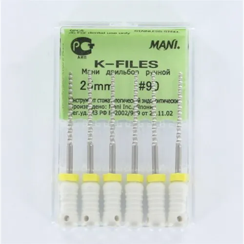 MANI K-FILES 25mm NR.90 WIT (6st)