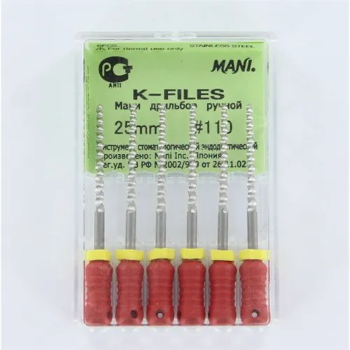 MANI K-FILES 25mm NR.110 ROOD (6st)