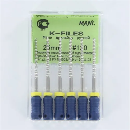 MANI K-FILES 25mm NR.120 BLAUW (6st)