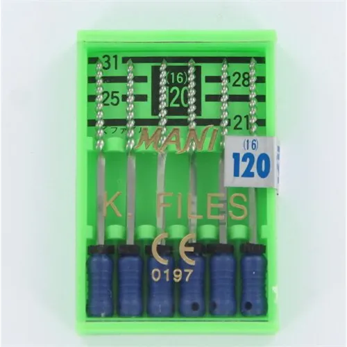 MANI K-FILES 31mm NR.120 BLAUW (6st)