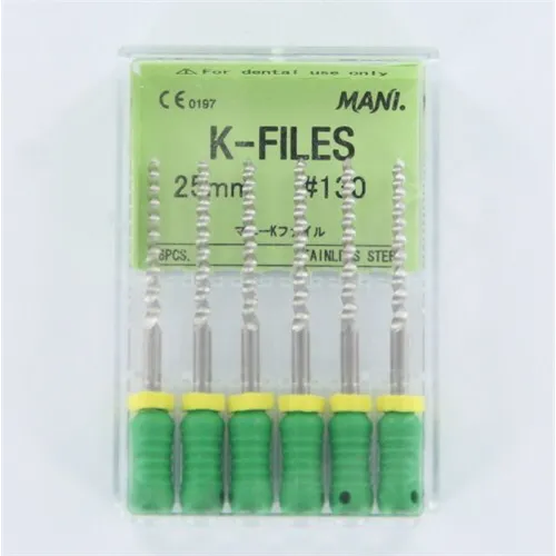 MANI K-FILES 25mm NR.130 GROEN (6st)
