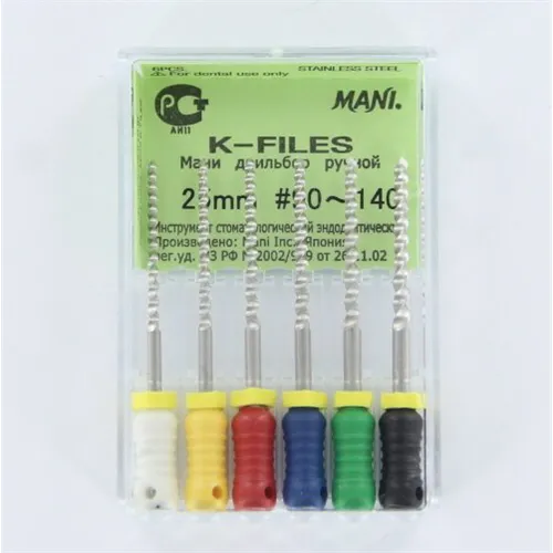 MANI K-FILES 25mm ASSORTED NR.90-140 (6st)