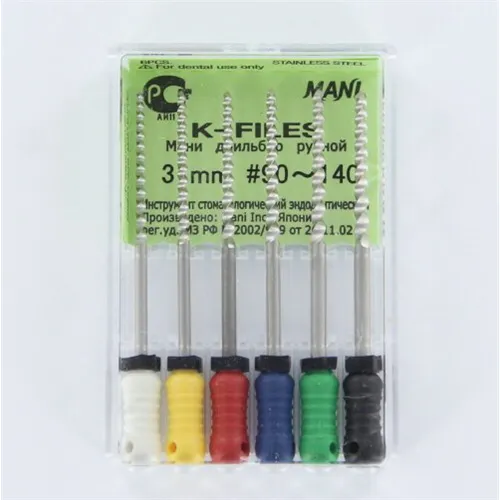 MANI K-FILES 31mm ASSORTED NR.90-140 (6st)