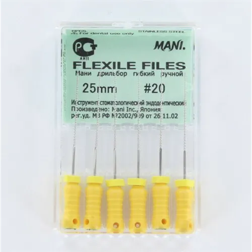 MANI FLEXILE FILES 25mm NR.20 GEEL (6st)