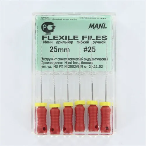 MANI FLEXILE FILES 25mm NR.25 ROOD (6st)