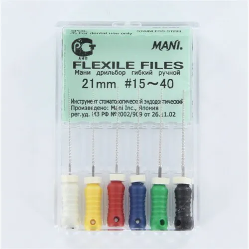 MANI FLEXILE FILES 21mm ASSORTED NR.15-40 (6st)