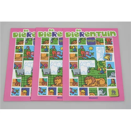 BEST PRESENT PUZZELSTICKERBOEK DE DIERENTUIN (10st)