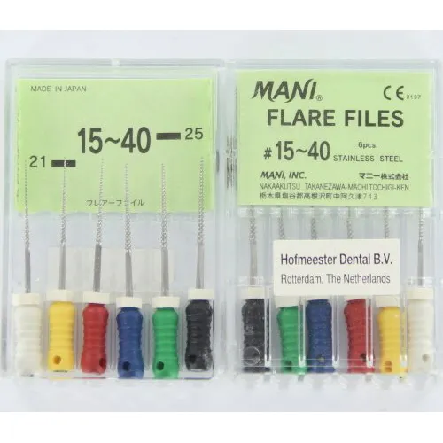 MANI FLARE-FILES 21mm ASSORTED NR.15-40 (6st)