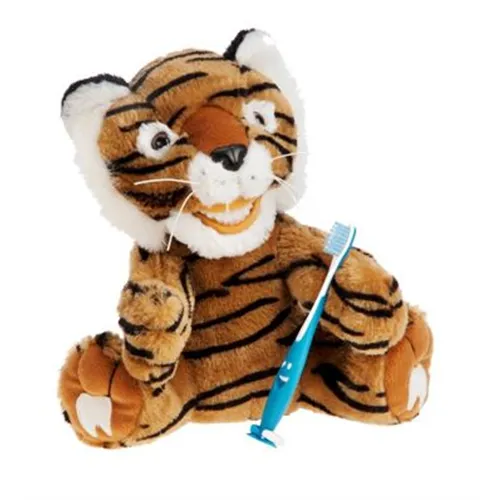 DENLO HANDPOP TANGO TIJGER (20-25 cm) INCLUSIEF TANDENBORSTEL