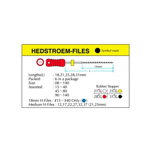 MANI HEDSTROEMFILES 25mm ASSORTED NR.15-40 (6st)